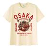 Vintage Osaka Dotonbori Lustiges Grafik-T-Shirt 90er Jahre Japanischer Betrunkener Oktopus Harajuku T-Shirts Herren Damen Übergroßes Baumwoll-T-Shirt