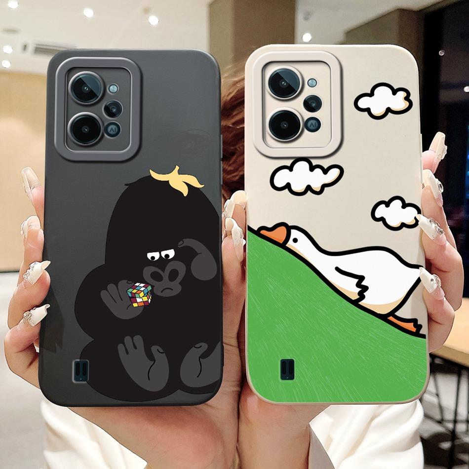 For Realme C31 Case RealmeC31 C 31 4G RMX3501 2022 Cute Cartoon Camera Protective Shockproof Soft Silicon Phone Cases