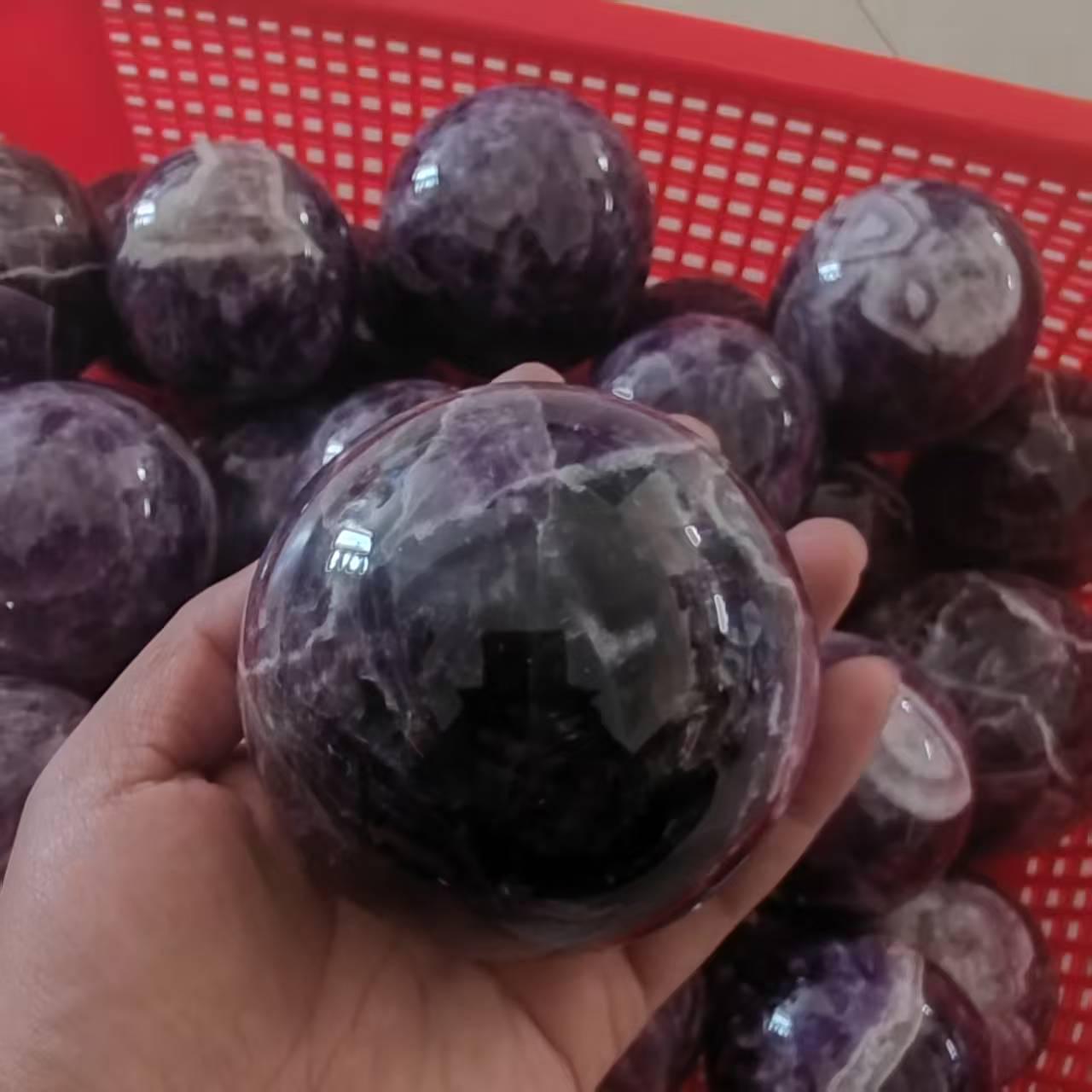 Полированный натуральный аметистовый хрустальный шар для Фэн-шуй и домашнего декора 2-3 cm