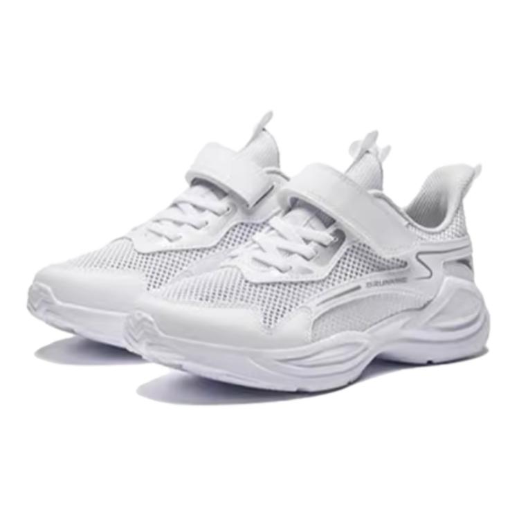 Anta Comfortable Versatile Shock Absorbing Durable Low Top Kids Running Shoes Kids Running Shoes Silver White A312425506-2