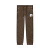 Solid Color Logo Elastic Waist Drawstring Casual Pants Men Bottoms Khaki DR3090-385