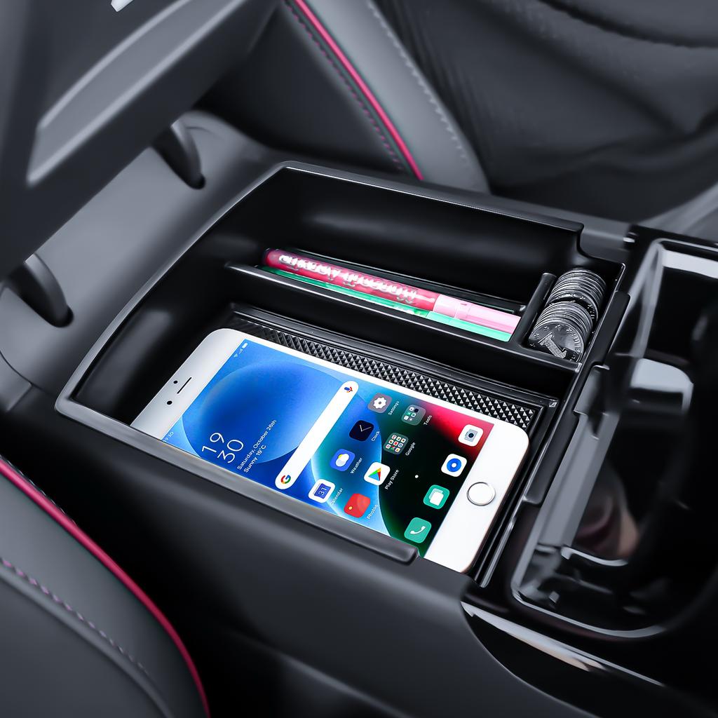 Sixthsmoy Armrest Storage Box Tray For 2025 Hyundai Tucson Limited Car Center Console Organizer Secondary Interior Accessories