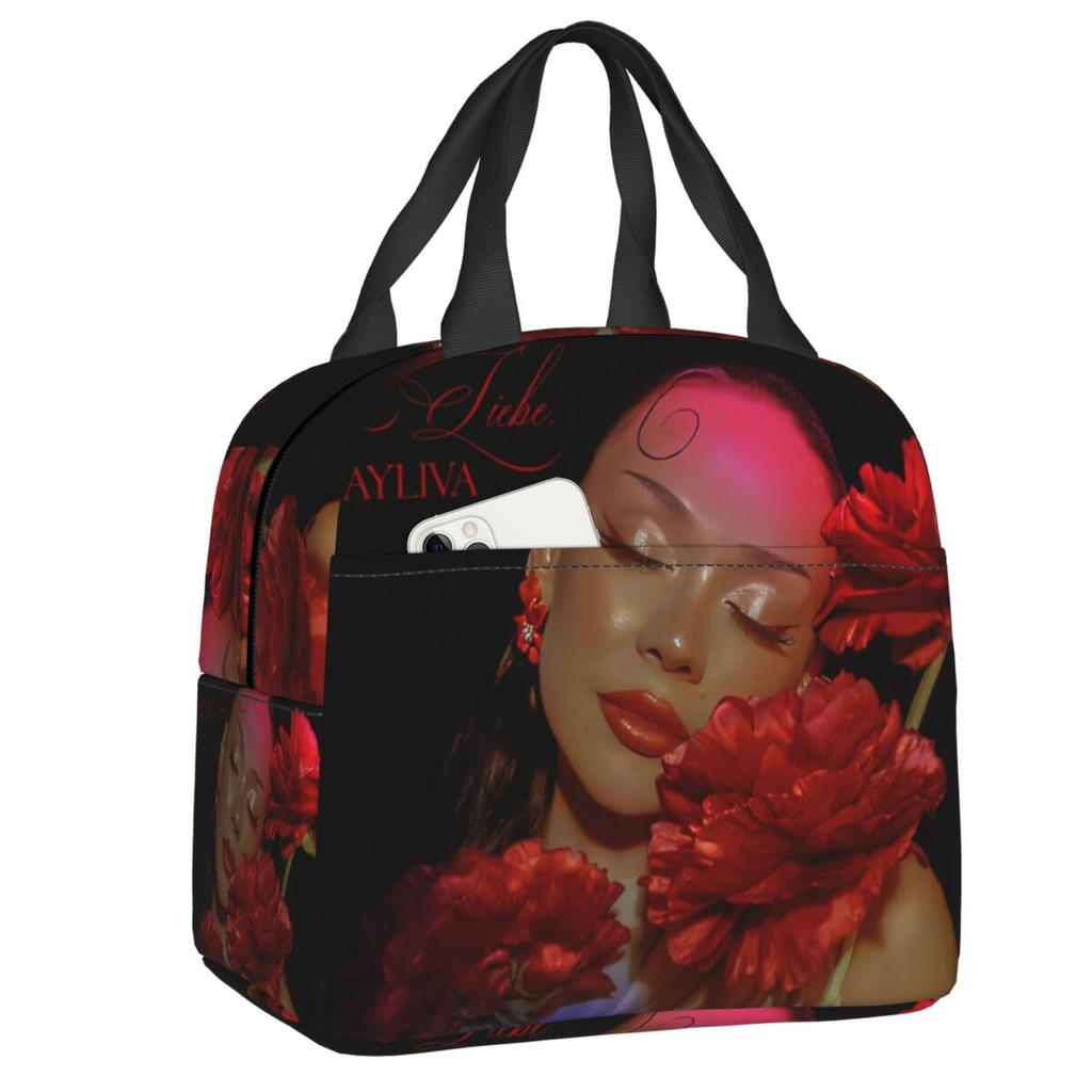 Custom German Singer Ayliva Insulated Lunch Bag for School Office Waterproof Thermal Cooler Bento Box Women Kids