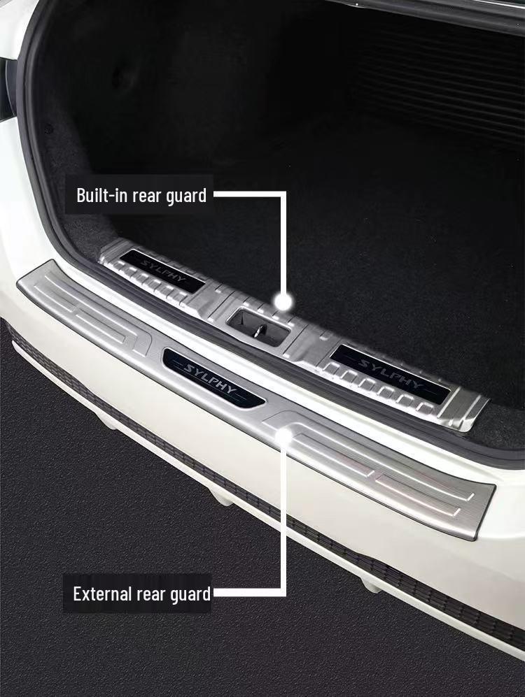 Wey V9X8X Car Door Sill & Trunk Bumper Stainless Steel Anti-scratch Interior Trim