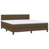 Maison Exclusive - Sommier à lattes de lit matelas et LED Marron foncé 160x200 cm