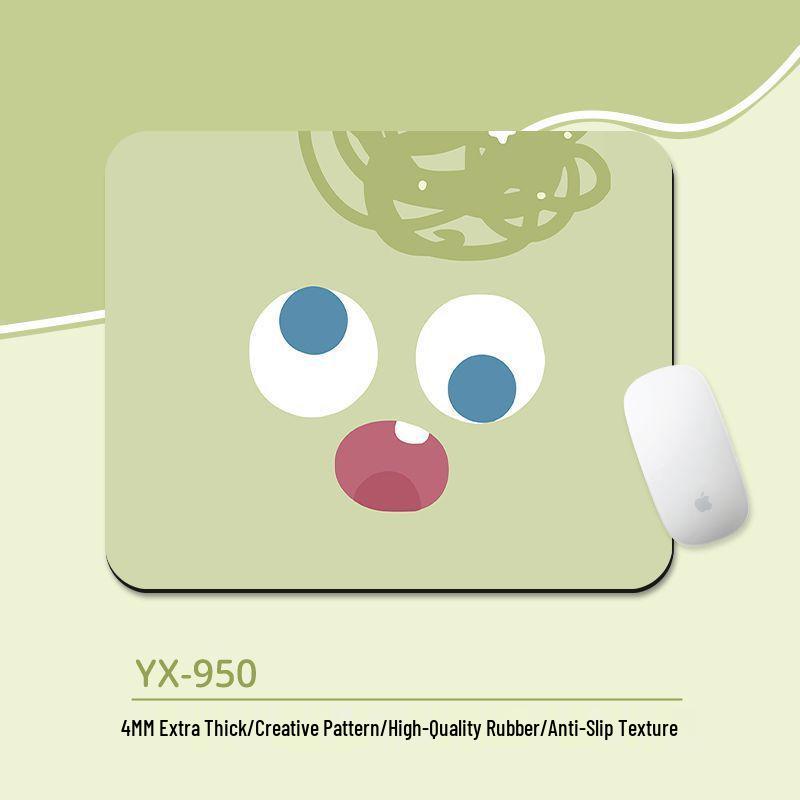 Compact Emoji Mouse Pad with Soft Wrist Rest for Office & Gaming