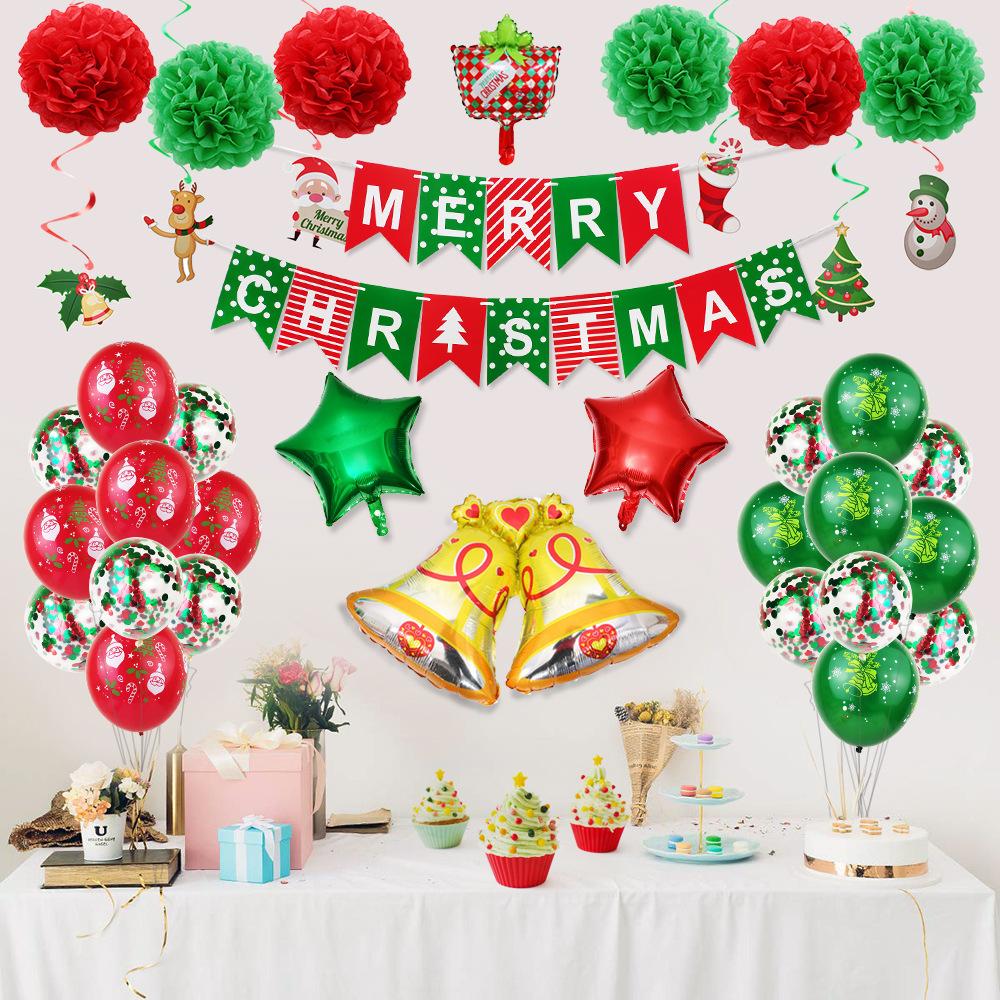 Weihnachtsschmuck Ballon Set Weihnachten Frohe Ornament Ballon Glocke Aluminiumfolienballon Set