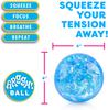 Palla Glitterata Antistress per Adulti e Bambini - Giocattolo Fidget Morbido Medio, Spremibile Sensoriale Antistress in Blu