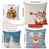 Christmas Cartoon Pillow Covers Pattern Cushion Cover Suitable for Sofa Bedroom Car Pillow Cover