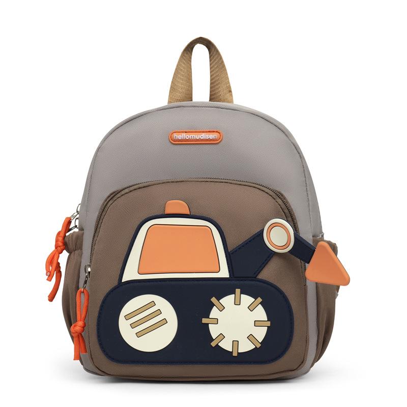 3-6 Years Cute Excavator Backpack for Kindergarten Boys & Girls