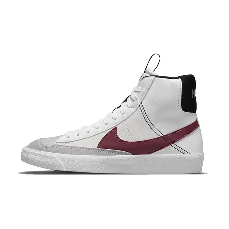 Nike Blazer Mid  77 SE GS White Rush Maroon Black Summit White DH8640-101 36