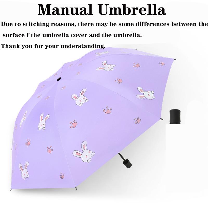

Зонт, зонтик, черная резиновая ткань для зонтов, кролики разных цветов, модный автоматический зонт, зонтик для взрослых и студентов