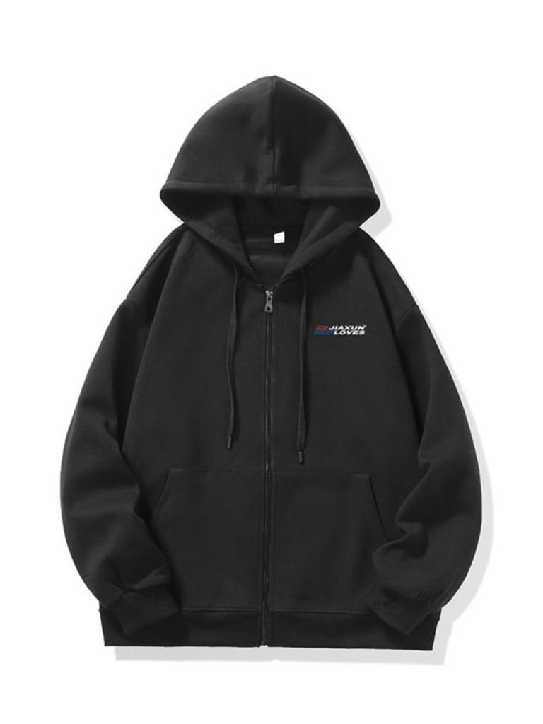 Unisex American Style Heavyweight Zip-Up Hoodie, Versatile Basic Cardigan for Spring & Autumn, 2024 Winter New Arrival.