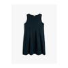 School Dress Pleated Sleeveless Round Neck Cotton