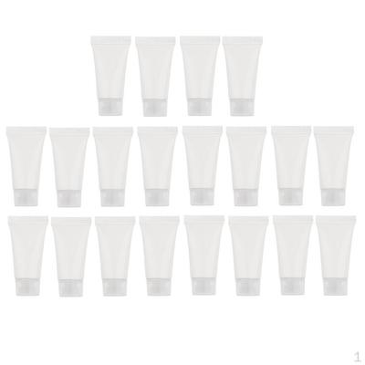 20 Stück 5 ml Fassungsvermögen, leere Kunststofftuben, Kosmetikdosen, Kosmetikbehälter, nachfüllbare Reiseflaschen