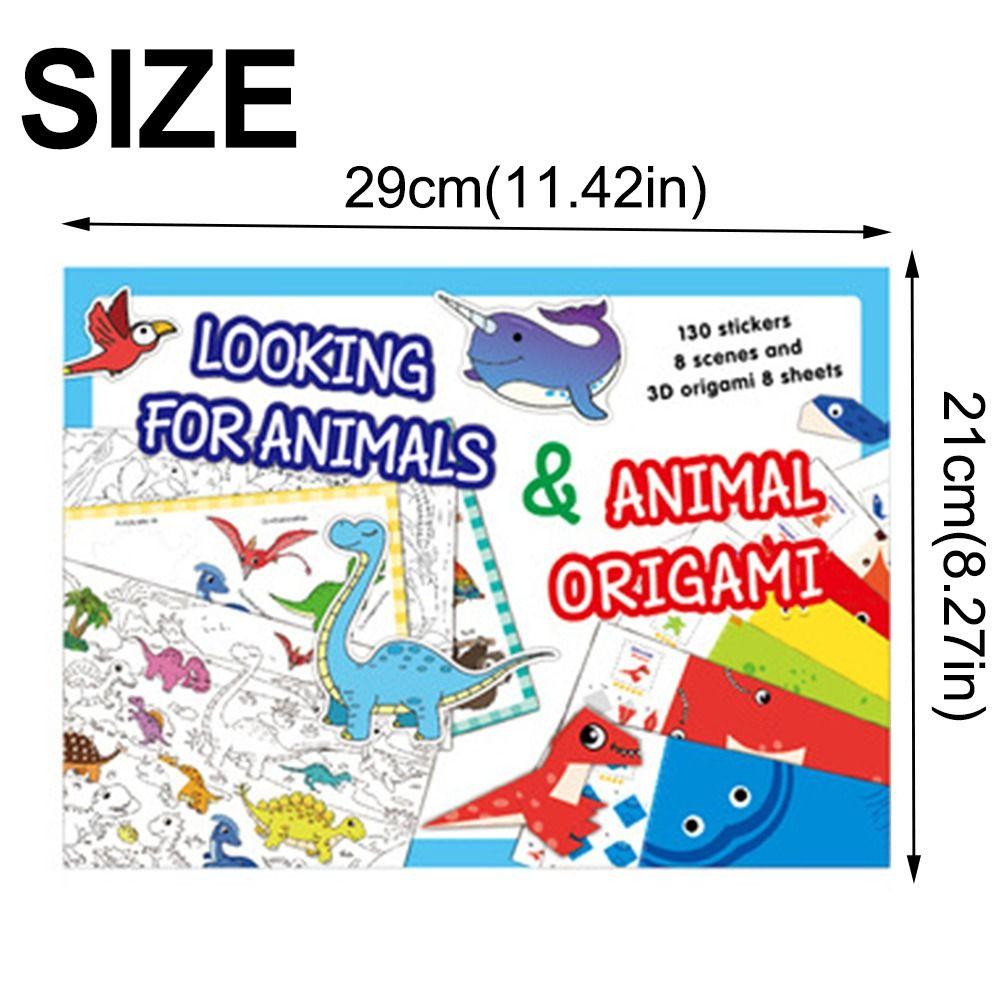 Creative Search Find Sticker Book Funny Digital Sticker Book 3D Origami Books Early Education