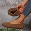 Round Toe Women Flats Shoes Comfortable Knit Ballet Flat Shoes Casual Slip on Shallow Office Boat Shoes Plus Size Zapatos Mujer