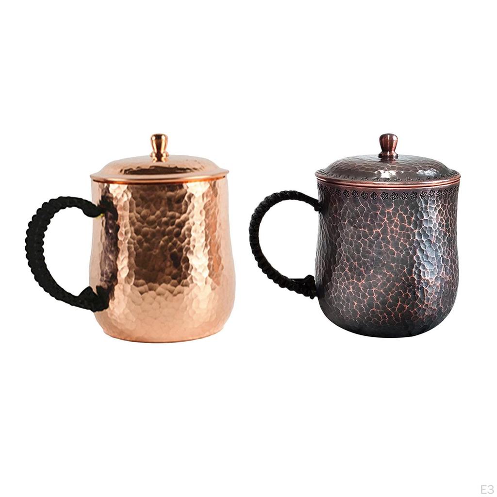 Copper Mug Masrapa Cup with Handle and Lid Moscow Mules for Home Coffee Shop