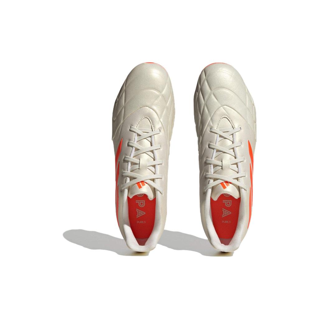 Adidas Copa Pure.3 Round Toe Lace-Up MG (Rubber Short Studs) Slip-Resistant Durable Lightweight Soccer Shoes Men Soccer Shoes Orange GY9056