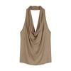 Summer Pure Desire Spice Girls Ins Sleeveless Halter Swing Neck Suspender Vest New Design Bottom Top Women's T