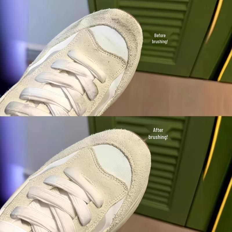 Suede Leather Shoe Care Brush Set with Eraser - Soft Bristle and Deerskin Brushes for Birkenstocks