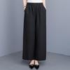 Pantaloni Larghi Estivi Abbigliamento Donna Taglie Forti Casual Larghi Vintage Vita Alta Pantaloni Neri