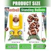 Large 5 Feet Aluminum Football Pattern Balloons With Field Base For Game Decorations And Festivities