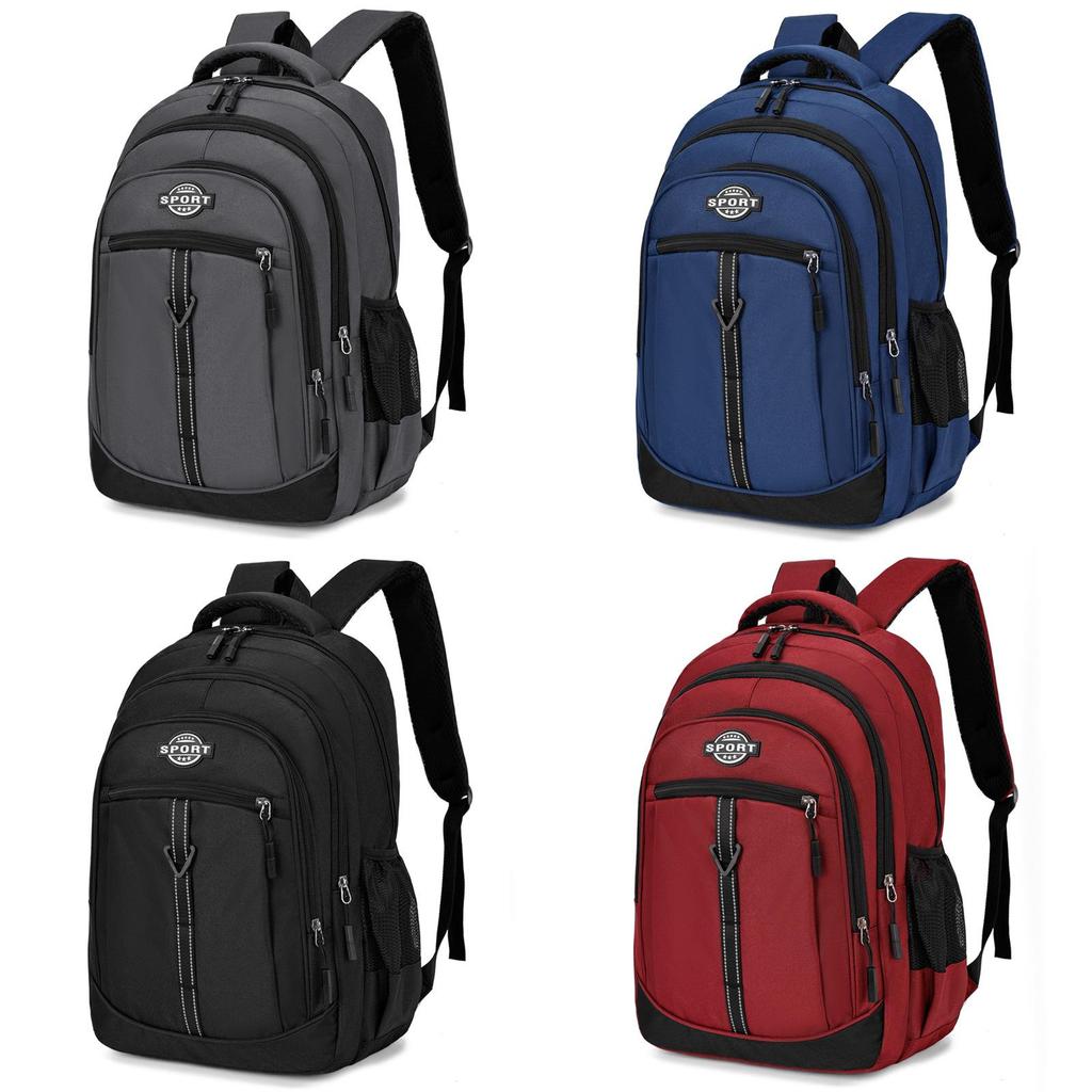 Oxford Cloth Travel Backpack For Men Women Large Capacity Casual Use With Breathable Straps