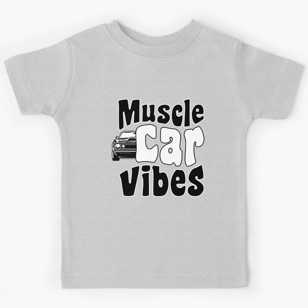 Muscle Car Vibes Classic Cars Enthusiast American Muscle Kids T-Shirt 130