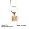 Stainless Steel Electroplated 26-Letter Pendant Necklace with Round Snake Chain