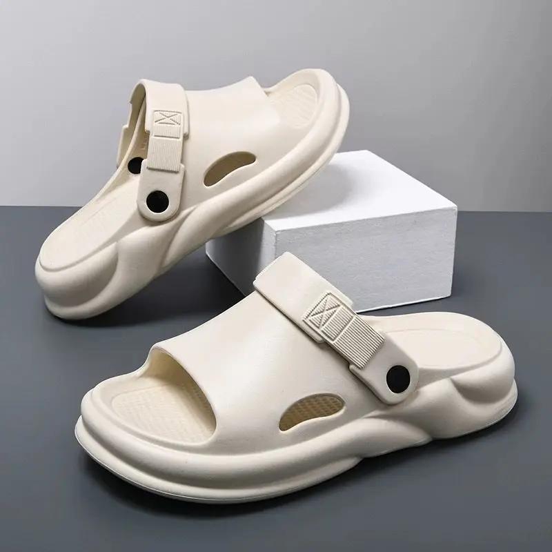 Beach Men's Shoe Soft Sabot High Quality Designer Slides Luxury Rubber Low Price Eva Trend 2025 Elegant Fun Male Slipper
