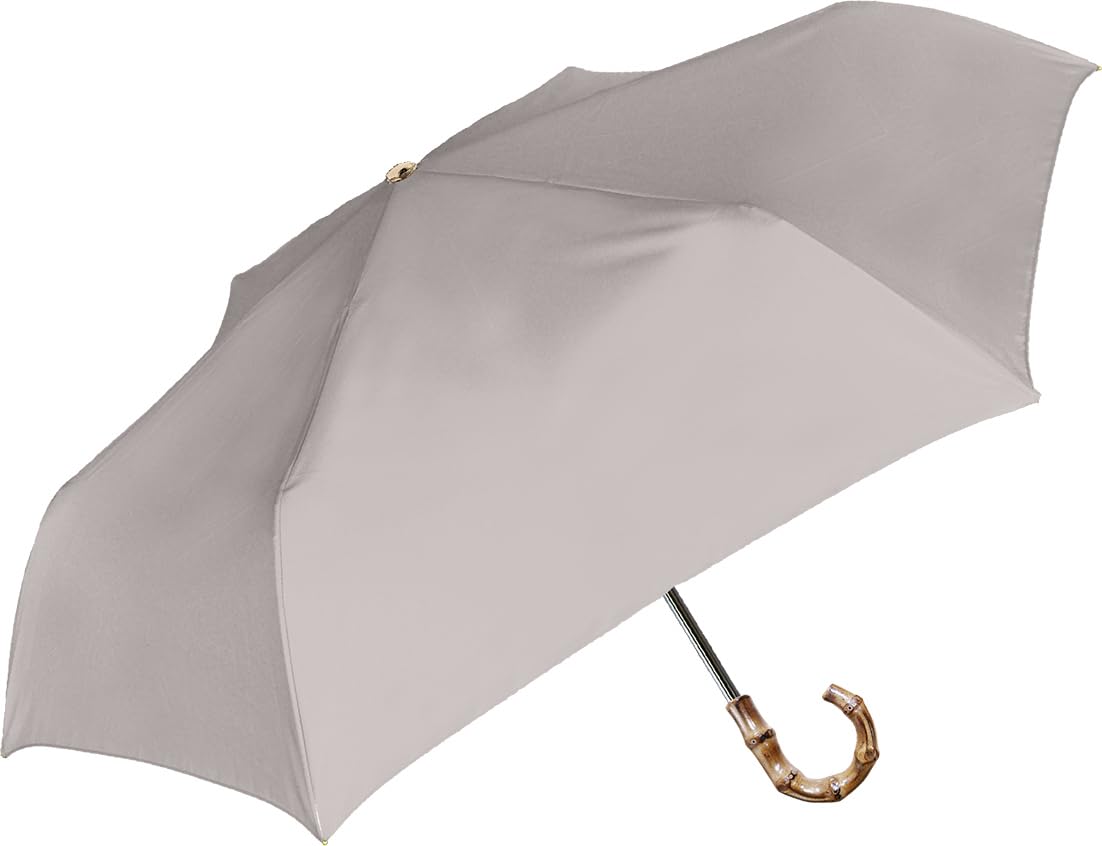

Nakatani Natural Basic folding umbrella UV Bamboo Gray Manual rib 55 black windproof All-weather [924-048] opening, size cm, coating,