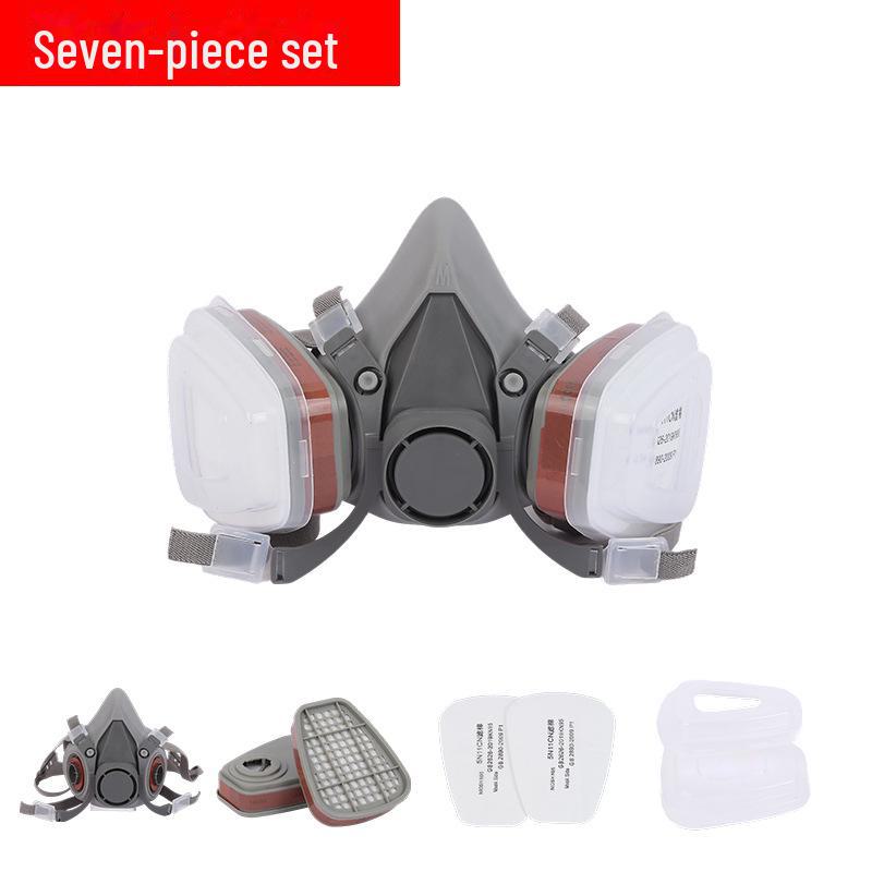 6200 Full-Face Gas Mask for Dustproof Grinding, Spray Painting, and Chemical Protection