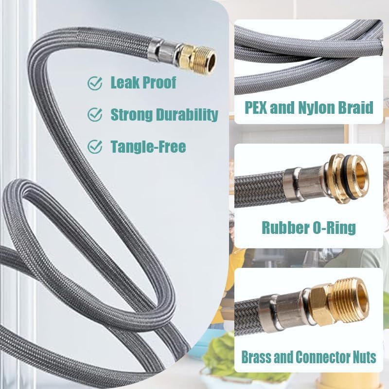 Kitchen Faucet Hose Replacement Parts for Grohe 48293000 Flexible Faucet Hose, Pull-Out Faucet Hose Replacement, Flexible Hose for Pull Out Kitchen