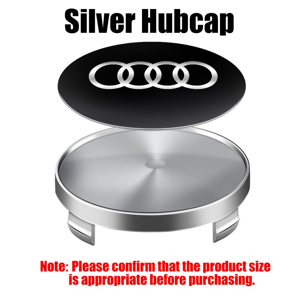 2026 4Pcs 60/63/68mm Car Wheel Center HubCap Rim Cover Auto Huncaps For 4YGYE C7 C6 C5 B5 B6 B7B8 Q5 Q7 TT A1 A3 A4 A5 RS3 Accessories