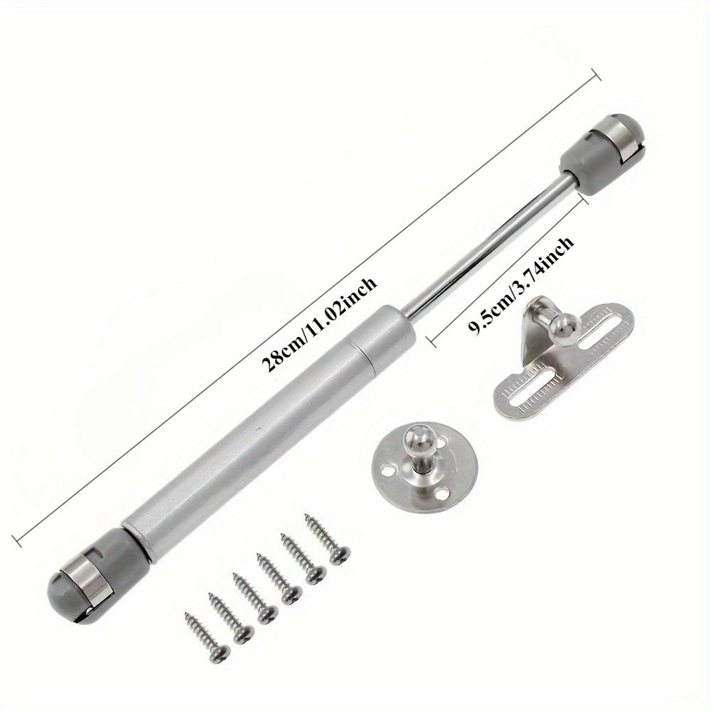 2 Stück Klassische Polierte Metall-Hydraulik-Gasdruckfederscharniere, 100N Soft-Close Deckelstütze für Küchenschrank, Spielzeugkiste, Möbel