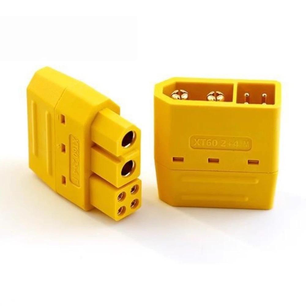 Plastic 2+4 XT60 Connector Gold Plated XT60(2+4)-F New XT60(2+4)-M  for RC Vehicles