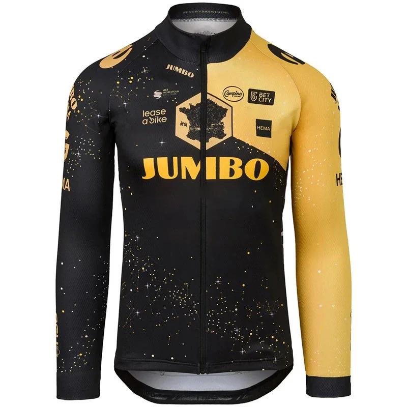 2026 Jumbo New Pro Team Cycling Jerseys Spring Autumn Men MTB Ropa Ciclismo Long Sleeve Bicycle Clothing Bike Uniform Bike Jersey Set