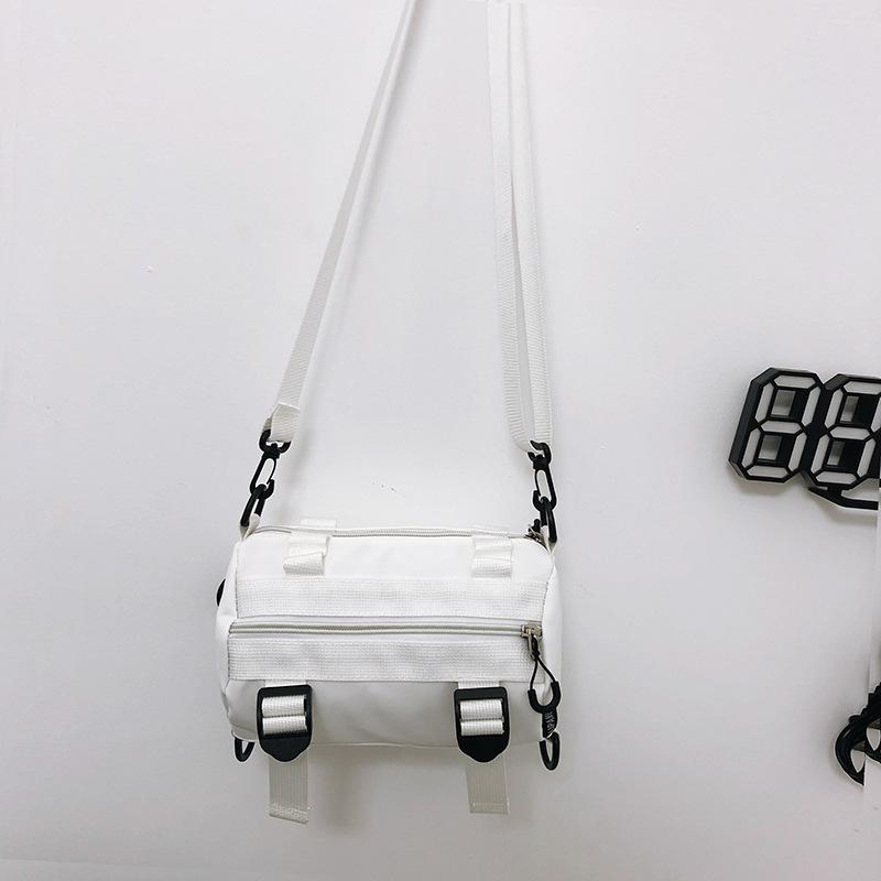 Casual Nylon Crossbody Bag for Women Men Shoulder Bag Lady Travel Shopper Bag Female Purses Korea Style Barrel-shaped