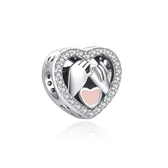 

Новые бусины в европейском стиле «Сердце Семья навсегда любовь мама кролик» подходят оригинальные подвески серебро 925 браслет ювелирные изделия аксессуары «сделай сам»