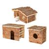 QX2E Hamster Shelter House for Small Animal Hideaways House Cabin Hideouts Habitat Cage Decors for Squirrels Chinchillas