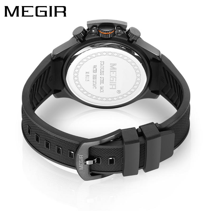 Men'S Multifunctional Chronograph Sports Fashion Silicone Strap 8115
