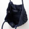 Patterned knit basic tote basket bag