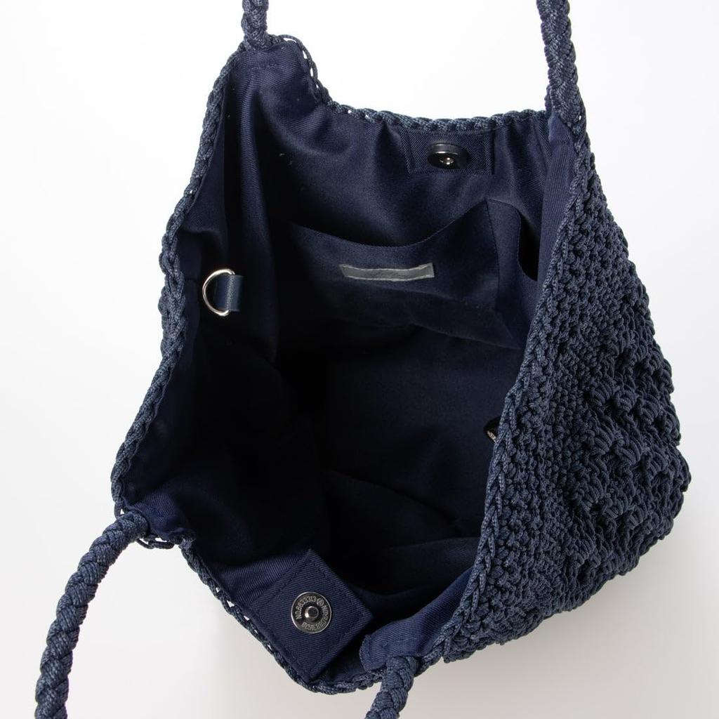 Patterned knit basic tote basket bag