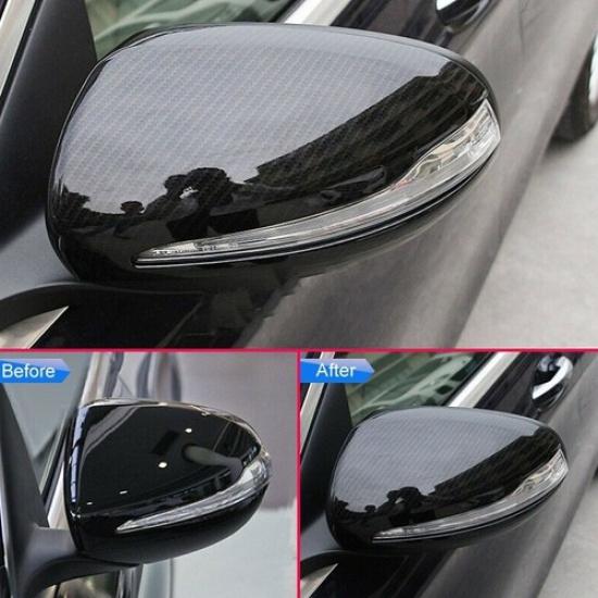 Rearview Mirror Cover Trim Carbon Fiber Color For Mercedes-Benz C Class W205 GLC