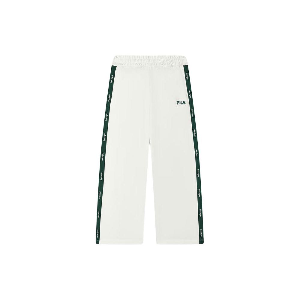 

FILA Color Block Loose Wide Leg Knitted Retro Sports Long Pants Women bottoms Cloud-Mushroom-White F51W429605A-WT XXL