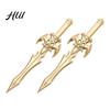 No Lag Gel Pen 2Pcs Ancient Swords Shape with Black Ink Martial Arts Weapon Design Smooth Writing Ballpoint for Students Novelty Stationery Gift Anime