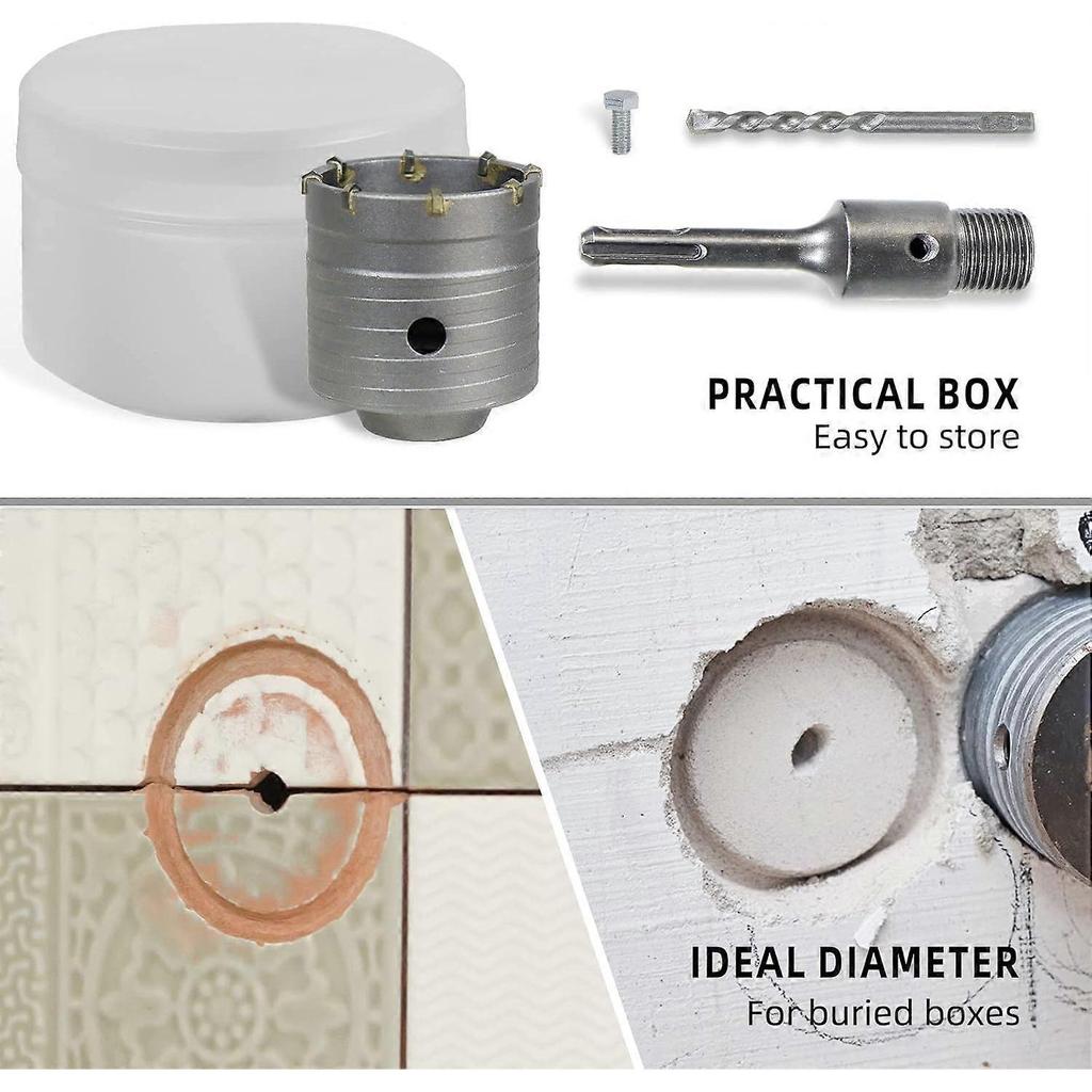 Hole core bit 65mm, hole saw core bit 8x110mm drilling crown with SDS plus adapter