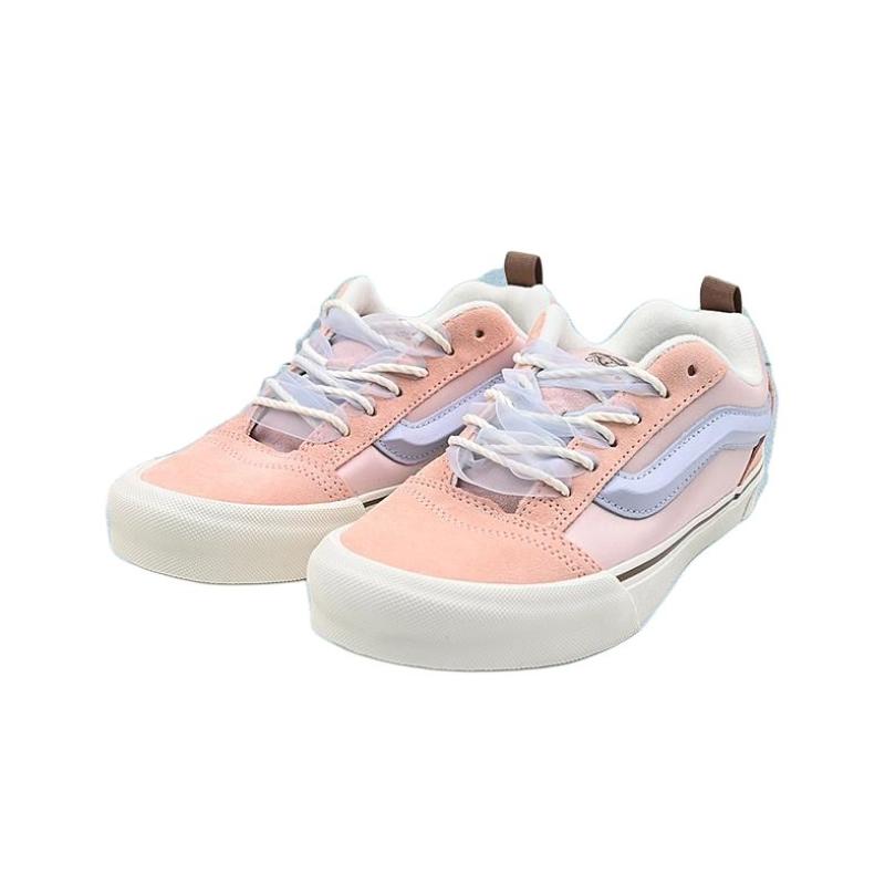 Vans Knu Skool Abrasion Resistant Low top Skateboard Shoes Unisex Orange Pink Purple Sneakers VN000D75F94