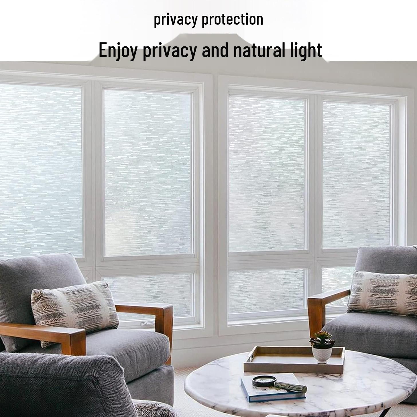High-End Frosted Translucent Window Film for Privacy and Anti-Peeping 30x100 cm